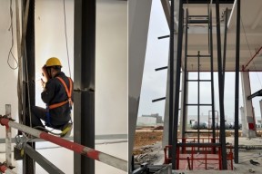 见田科技助力眉山重点项目 多台液压升降平台顺利进场安装